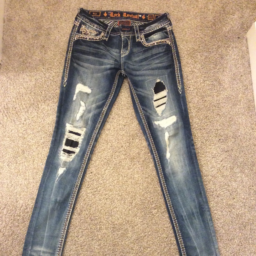 Rock Revival Sun Skinny Stretch Jeans sz 27x30